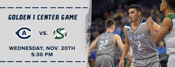 Golden 1 Center Game UC Davis vs. Sacramento State, Wednesday Nov. 20th 5:30pm