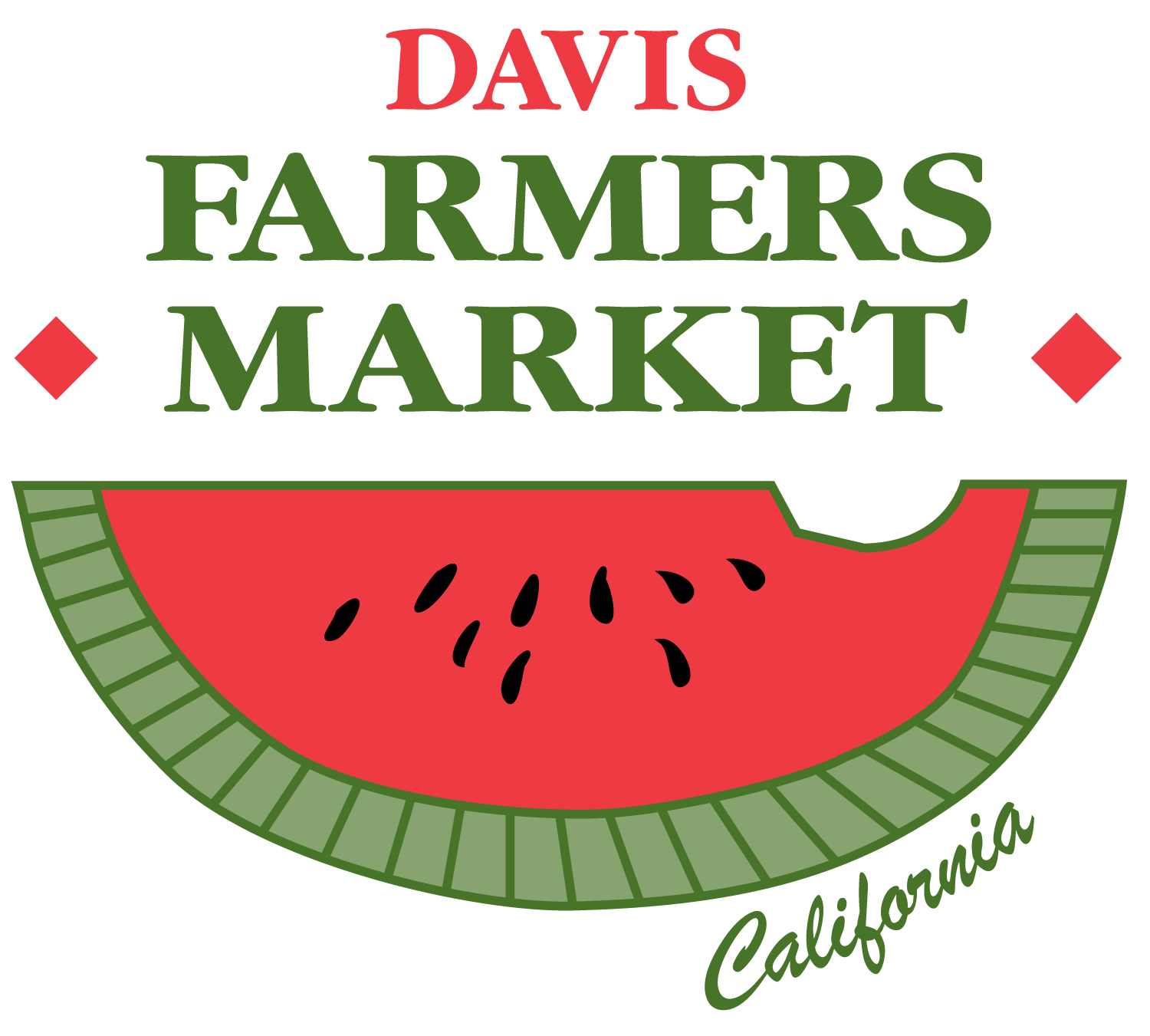 watermelon logo for the Davis Farmers Market