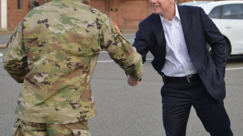 Two men shaking hands 