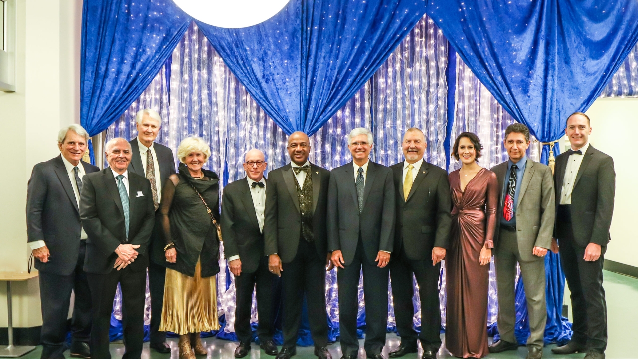 Chancellor May and award winners