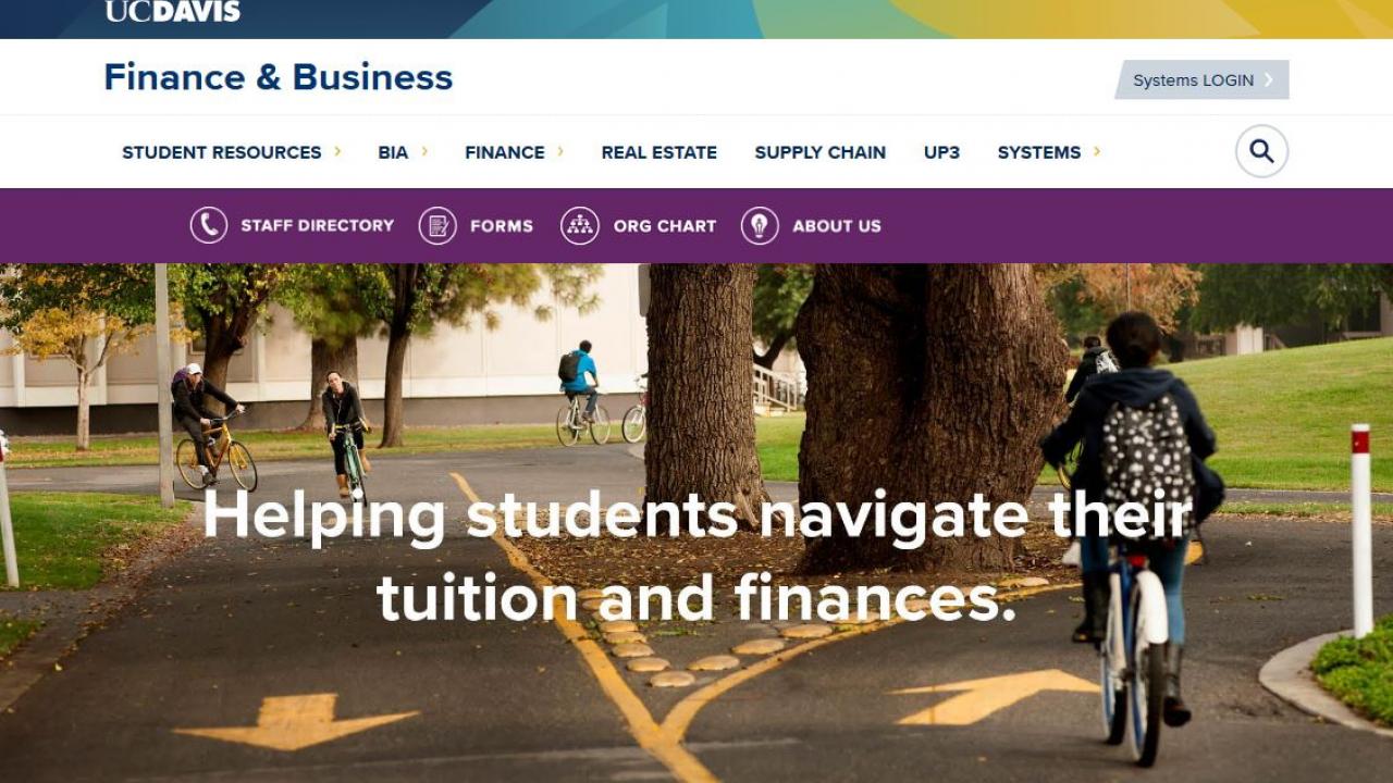 Screenshot of Student Resources Website