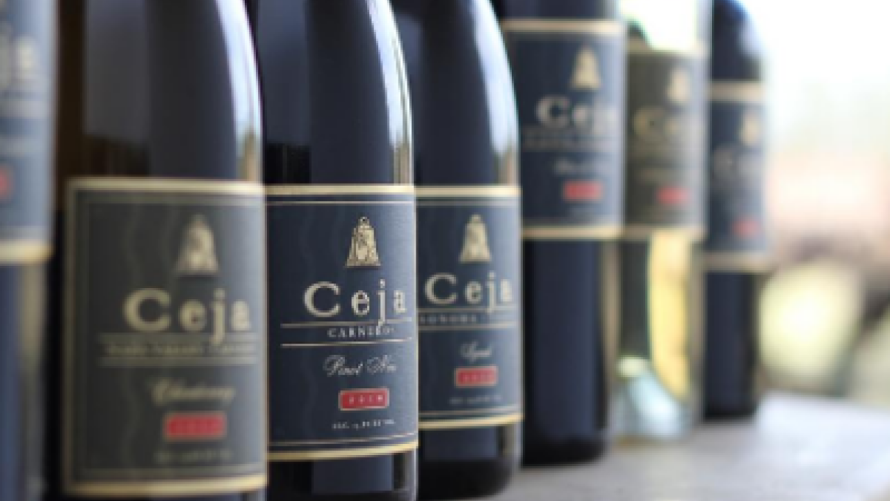 Ceja Winery wine bottles