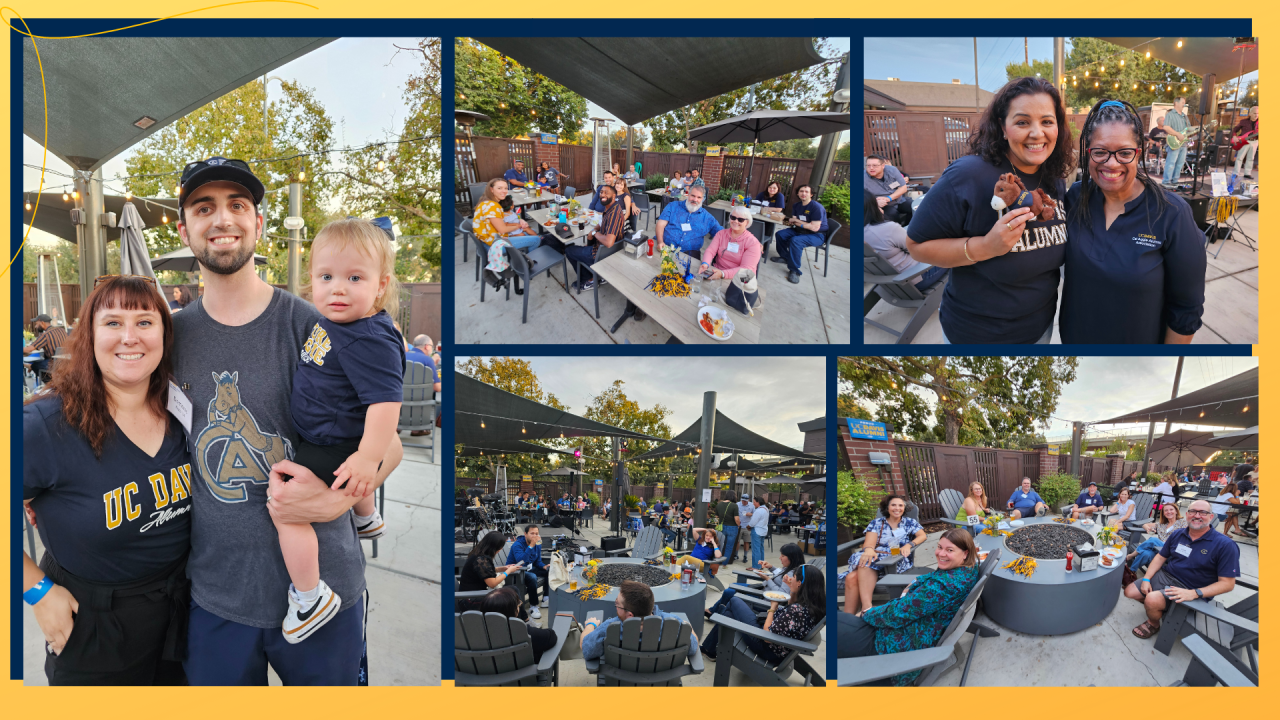 Collage from the 2024 Homecoming Social at Sudwerk Brewery