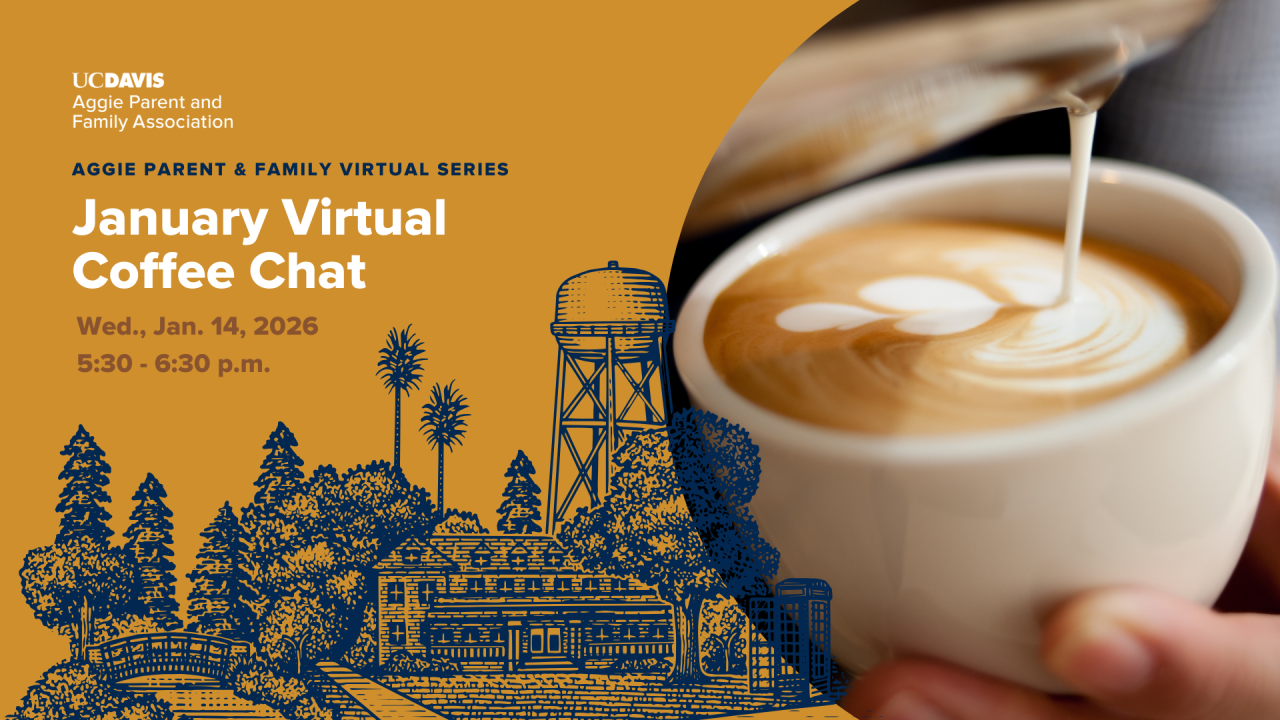 Event text next to a latte