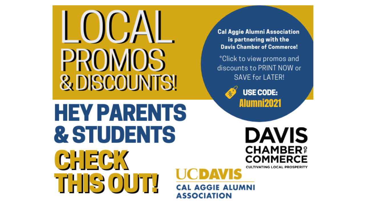 text that says "local discounts and promotions Hey parents and students check this out"