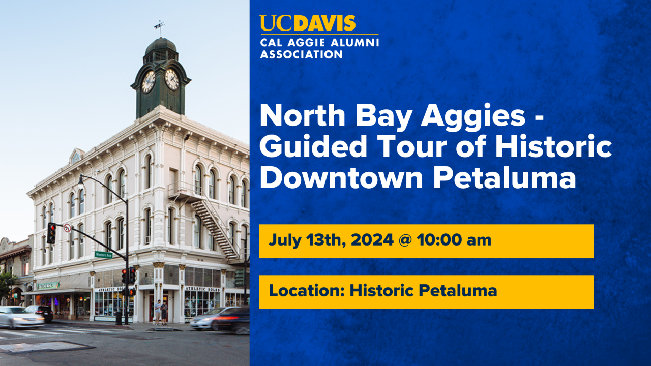 Petaluma Walking Tour Social Invitation for July 13th 