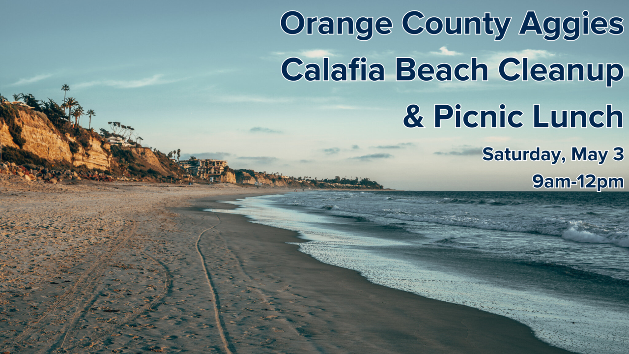 Orange County Aggies Calafia Beach Cleanup & Picnic Lunch