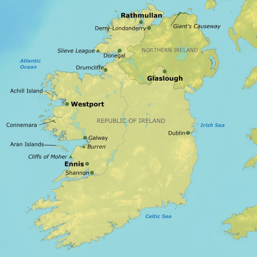 Map of Ireland