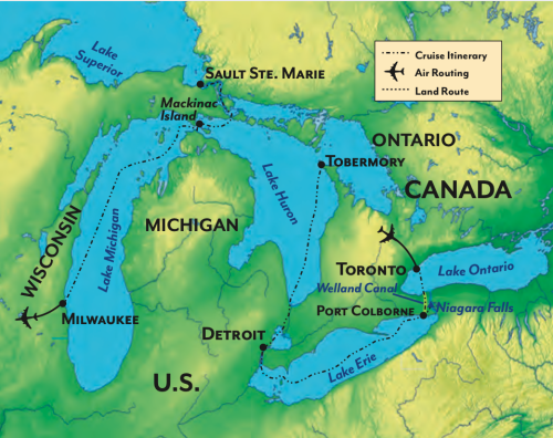 great lakes map