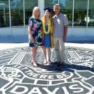 Melanie Hansen and her parents 