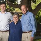Steve (right) and Carol Ware (middle) with their son Jeff (left)- a mechanical and aerospace engineer