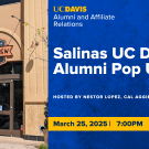 Salinas Pop-Up Advertisement for Mar 25, 2025 at 7 pm. Features a picture of the Brew-N-Krew Ale House Exterior