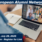 European Alumni Networking Virtual Social Graphic for July 29th