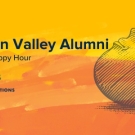 test that reads "Silicon Valley Alumni Happy Hour"