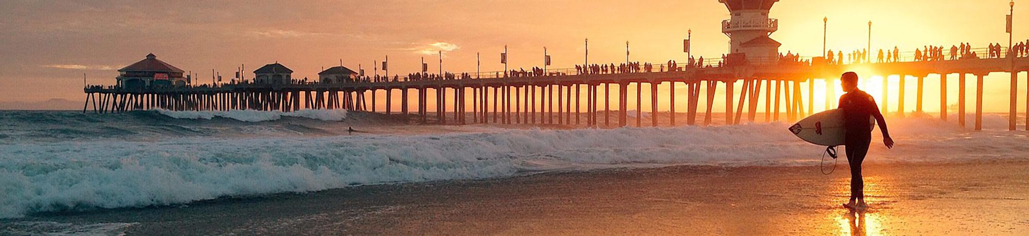 Pier in sunset